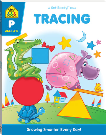 School Zone Get Ready! Tracing Trails educational activity book for kids The Toy Wagon