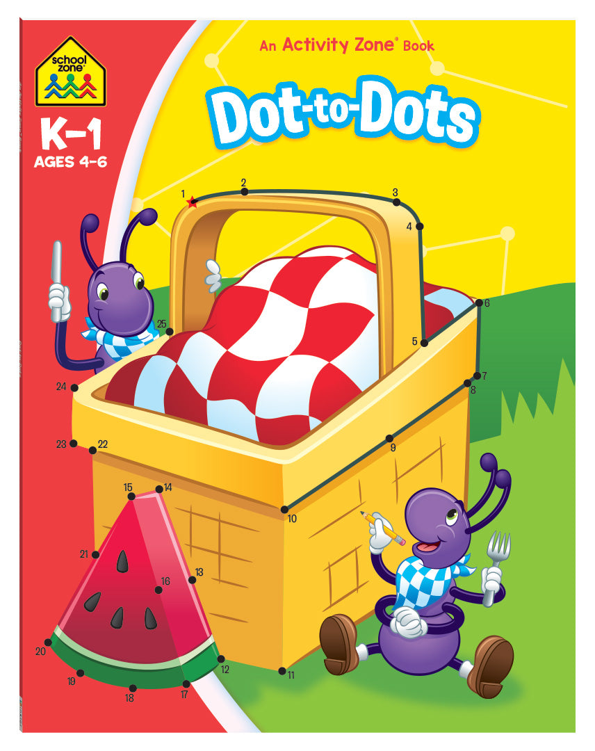 School Zone Activity Zone Dot-To-Dots educational activity book for kids The Toy Wagon