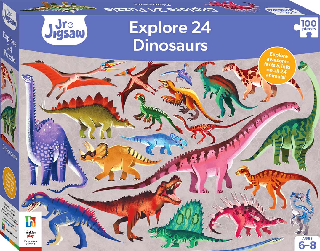 Junior Jigsaw Explore 24 100pc Puzzle: Dinosaurs