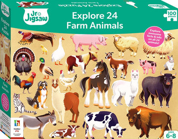 Junior Jigsaw Explore 24 100pc Puzzle: Farm Animals