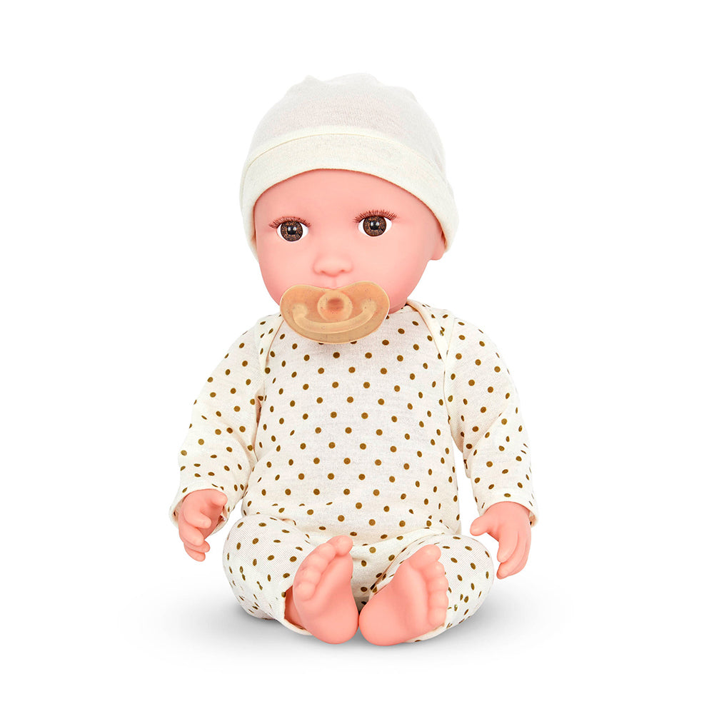 Lullababy 14" Baby Doll w/ PJs & Ivory Hat