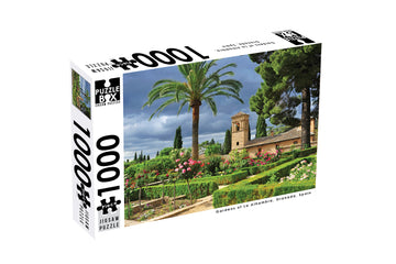 Premium Cut 1000 Piece Jigsaw Puzzle: Gardens of La Alhambra, Spain