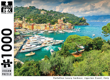 Premium Cut 1000 Piece Jigsaw Puzzle: Portofino Harbour, Italy