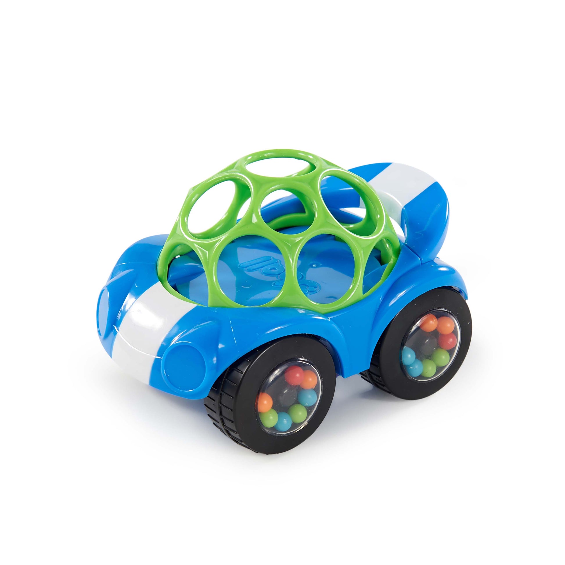 The soft, flexible O Ball Rattle & Roll material feature ample finger holes to make it a snap for baby to grasp and roll!