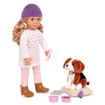 Our Generation 18" Doll w/ Pet Dog - Ember & Elsie