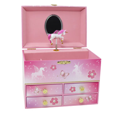 Pink PoppyUnicorn Princess Medium Musical Jewellery Box