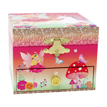 Pink Poppy Pixie Fantasy Small Unicorn Fairy Musical Jewellery Box