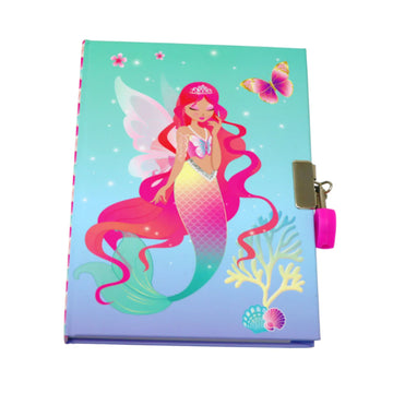 Pink Poppy Shimmering Mermaid Strawberry Scented Lockable Diary