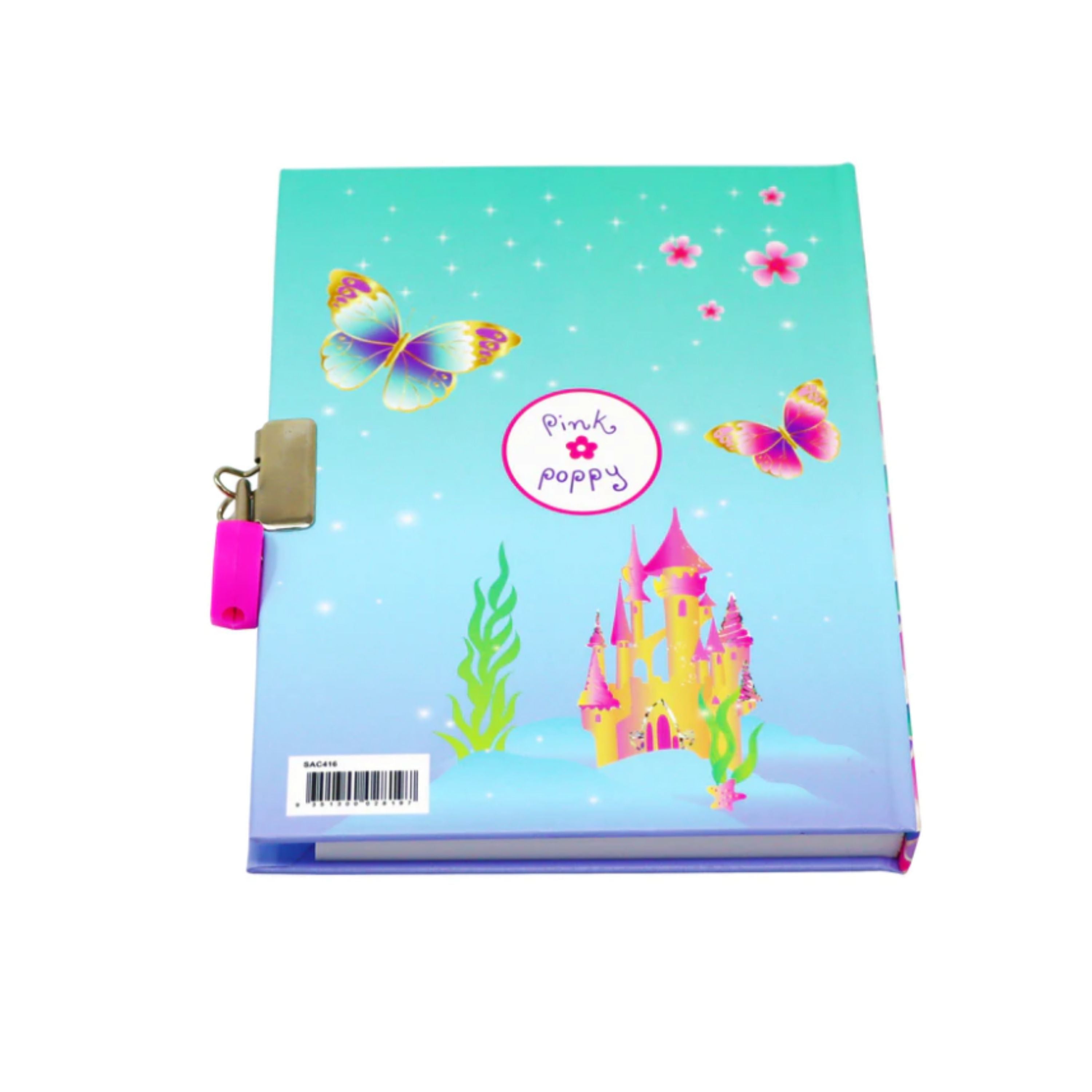Pink Poppy Shimmering Mermaid Strawberry Scented Lockable Diary