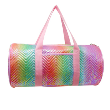 Pink Poppy Unicorn Dreamer Quilted Rainbow Duffle Bag