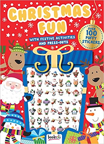 Puffy Sticker Windows Christmas Fun