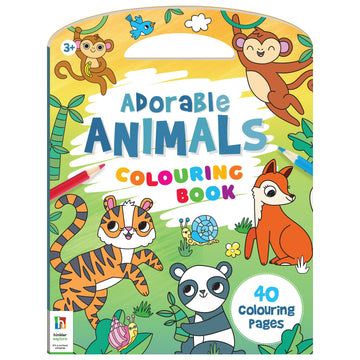 Shaped Colouring Books with Handle: Adorable Animals Colouring Book