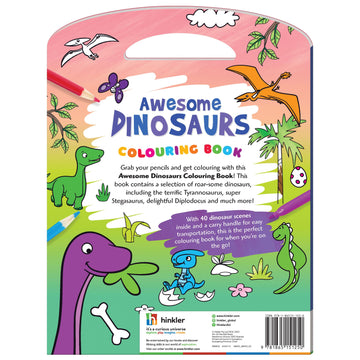 Shaped Colouring Books with Handle: Awesome Dinosaur Colouring Book