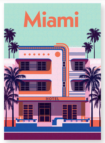 Travel Poster 300pc Jigsaw: Miami