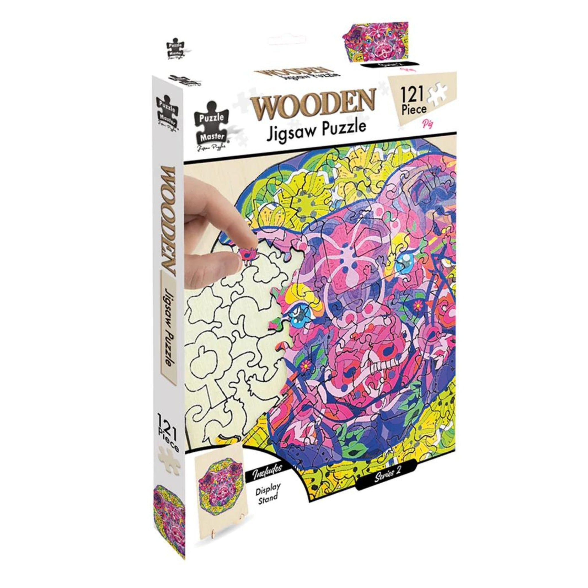 Wooden Jigsaw Puzzle 121 Piece, Pig