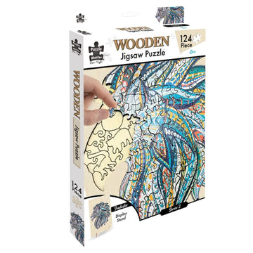 Wooden Jigsaw Puzzle 124 Piece, Lion