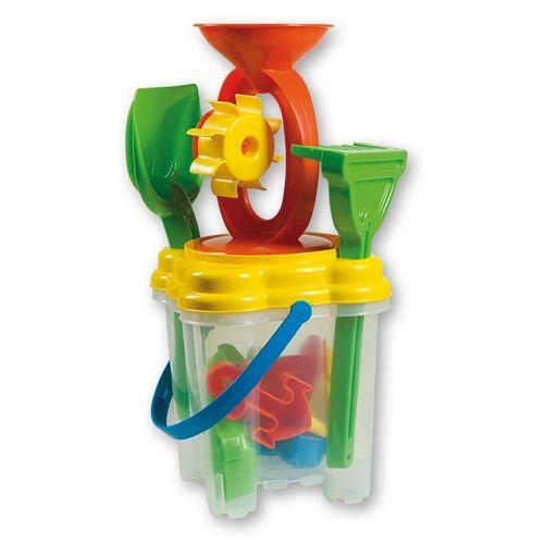 Summertime Square Transparent Bucket Set is a great accessory to have for winter and summer water and sand play. 
