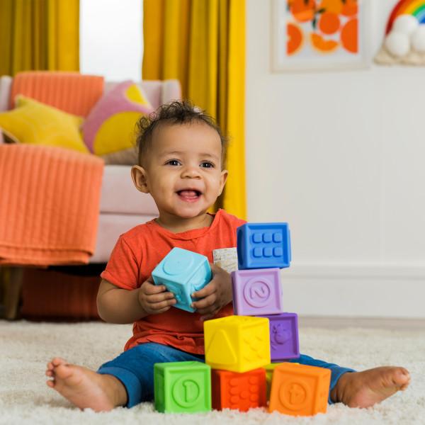 Bright Starts KaleidoCubes 9 Stack & Squeeze Blocks The Toy Wagon
