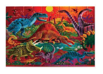 Crocodile Creek 60pc Foil Puzzle Dazzling Dinos The Toy Wagon