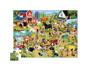 Crocodile Creek 48pc Puzzle Day at the Museum Farm The Toy Wagon