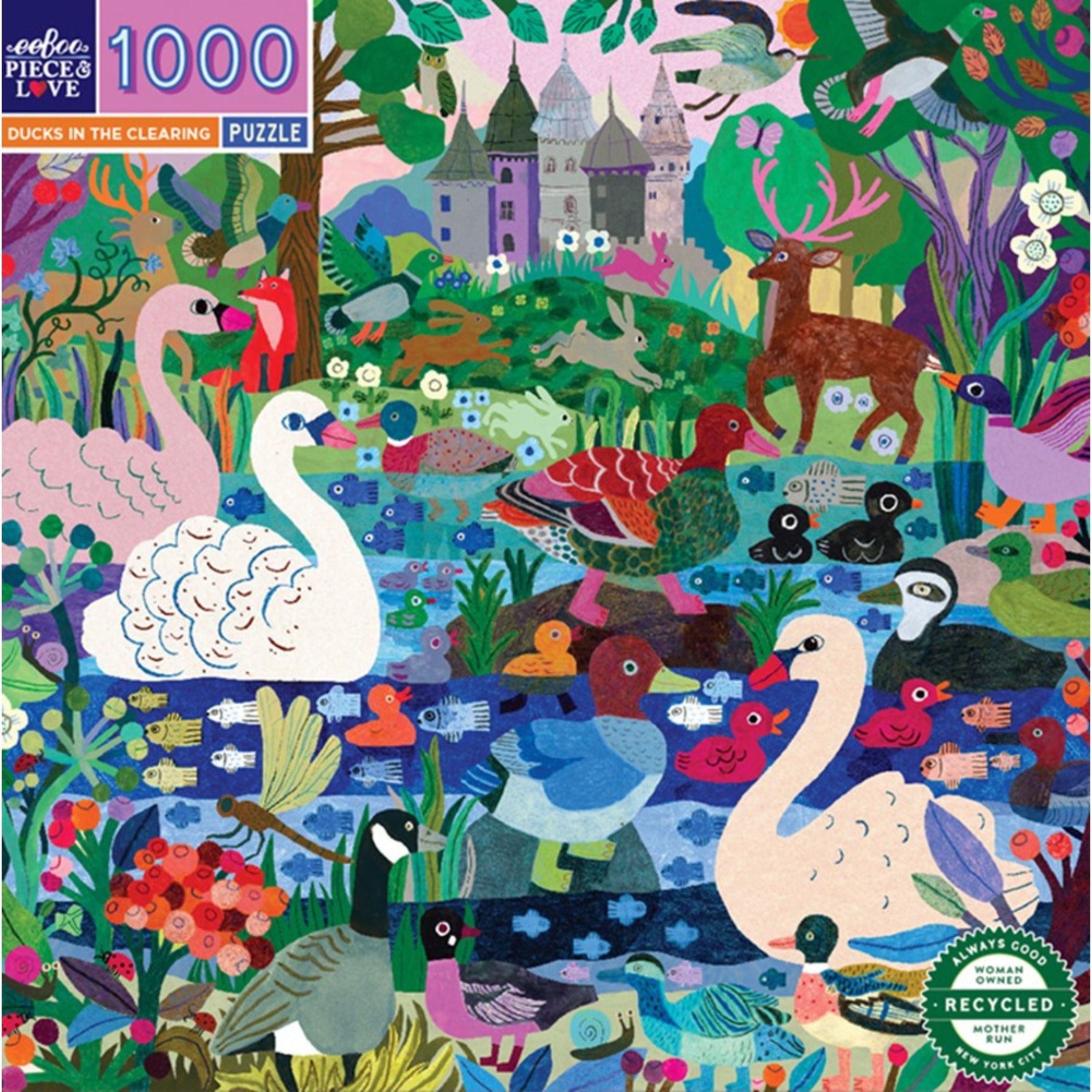 eeBoo 1000pc Puzzle Ducks in the Clearing Sq