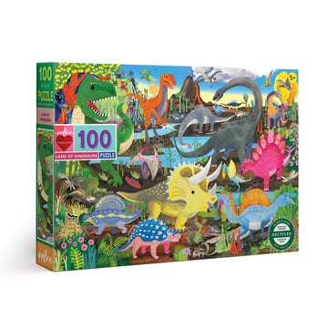 eeBoo 100pc Puzzle Land of Dinosaurs