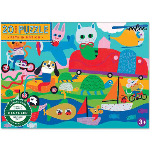 eeBoo 20pc Puzzle Pets in Motion