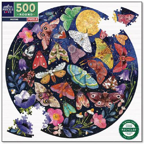 eeBoo 500pc Puzzle Moths Rd