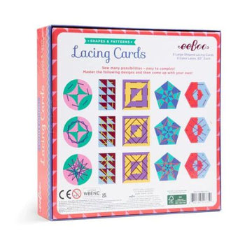 eeBoo Lacing Cards Shapes & Patterns