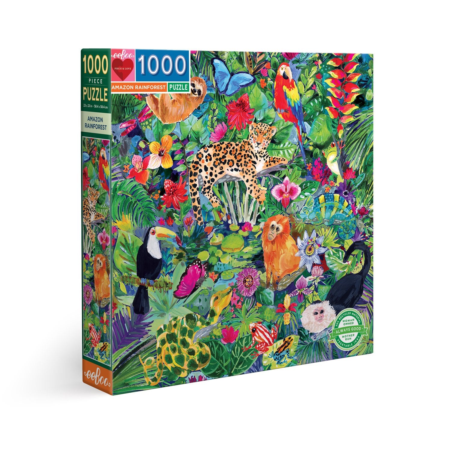 eeBoo 1000pc Puzzle Amazon Rainforest World The Toy Wagon