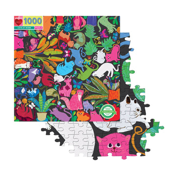 eeBoo 1000pc Puzzle Cats at Work