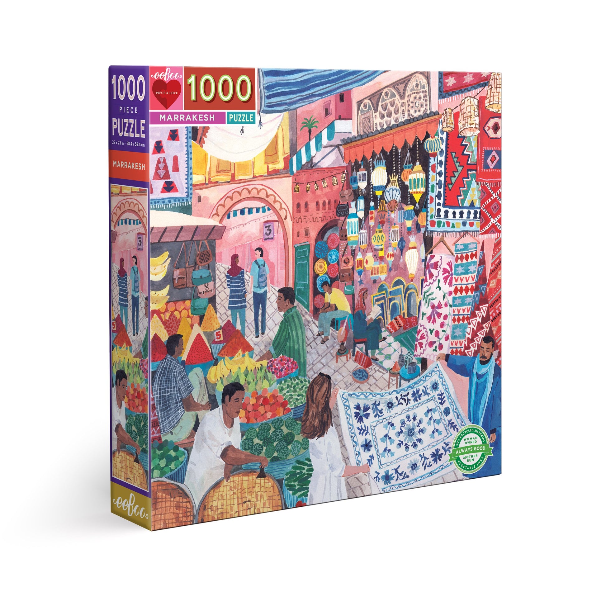 eeBoo 1000pc Puzzle Marrakesh Square The Toy Wagon