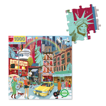 eeBoo 1000pc Puzzle New York Life The Toy Wagon
