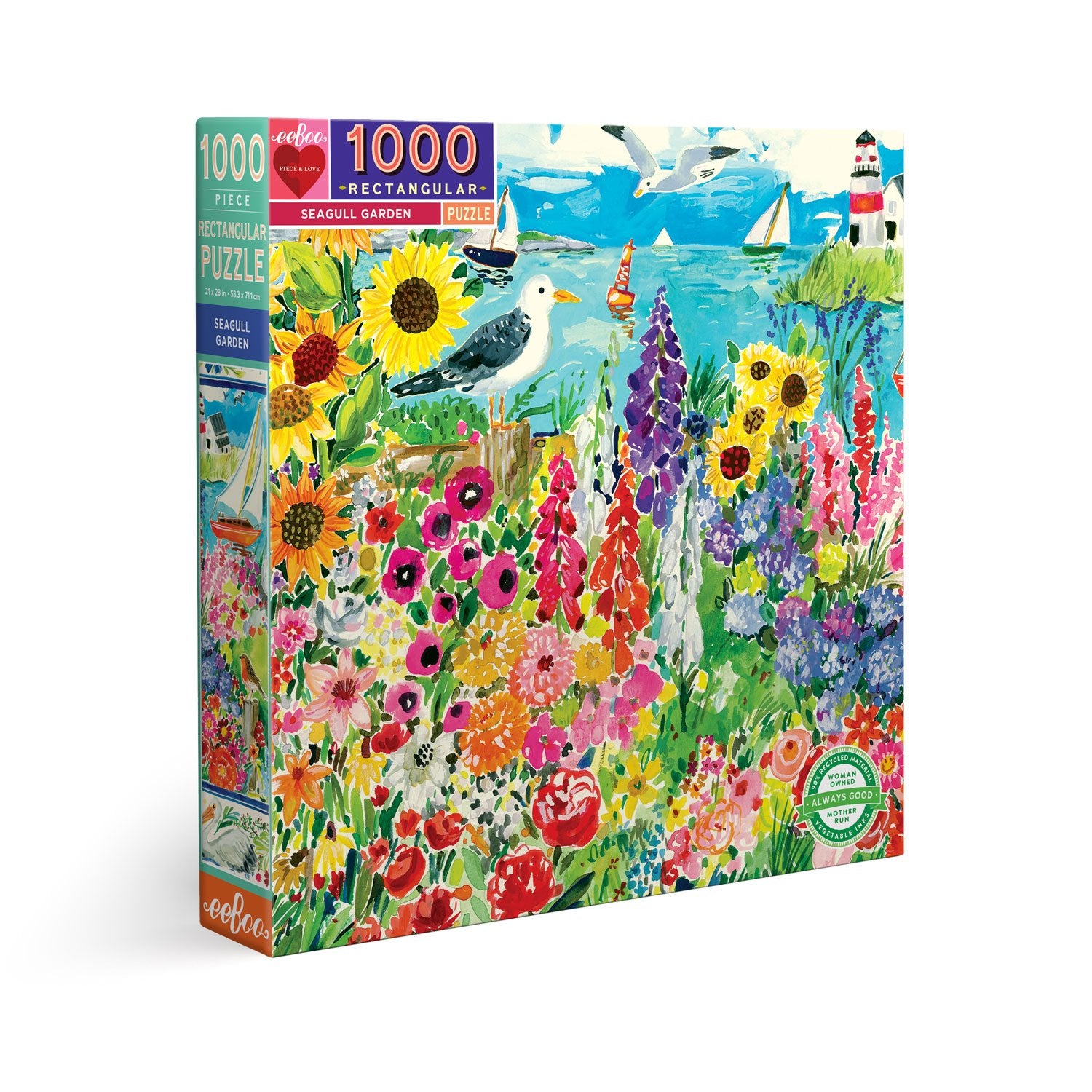 eeBoo 1000pc Puzzle Seagull Garden Rtg The Toy Wagon