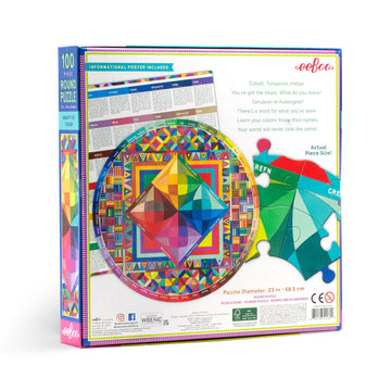 eeBoo 100pc Puzzle Beauty of Colour Round