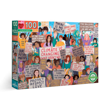 eeBoo 100pc Puzzle Climate March! The Toy Wagon