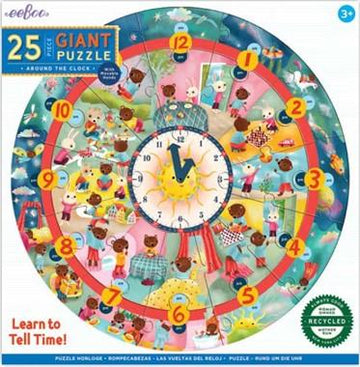 eeBoo Around the Clock Puzzle The Toy Wagon