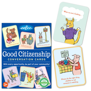 eeBoo Flashcards Good Citizenship The Toy Wagon