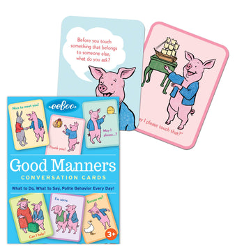 eeBoo Flashcards Good Manners The Toy Wagon
