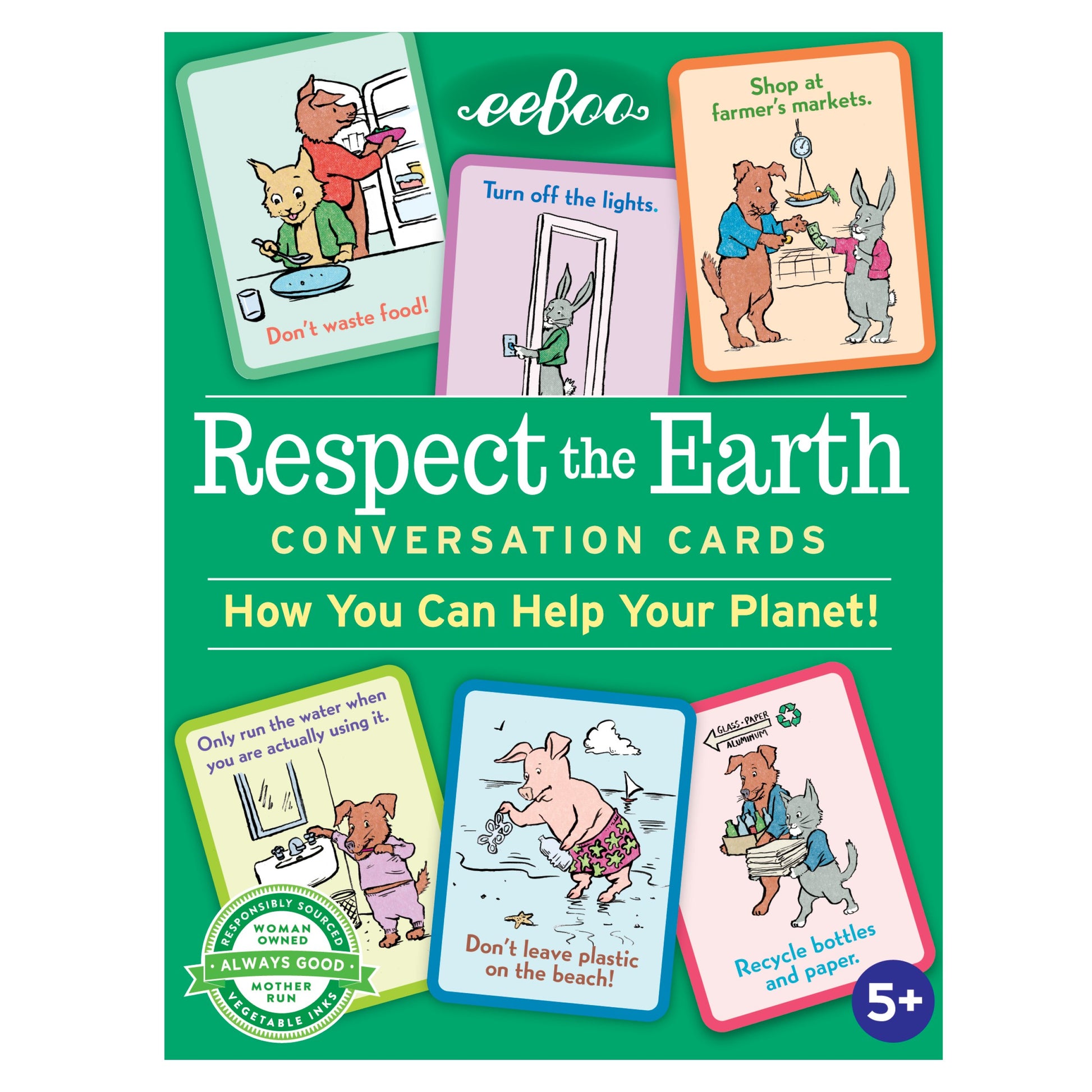 eeBoo Flashcards Respect The Earth The Toy Wagon