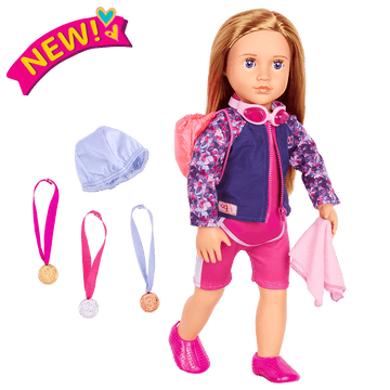 Our Generation  18" Deluxe Poseable Doll Swimmer - Maya The Toy wagon