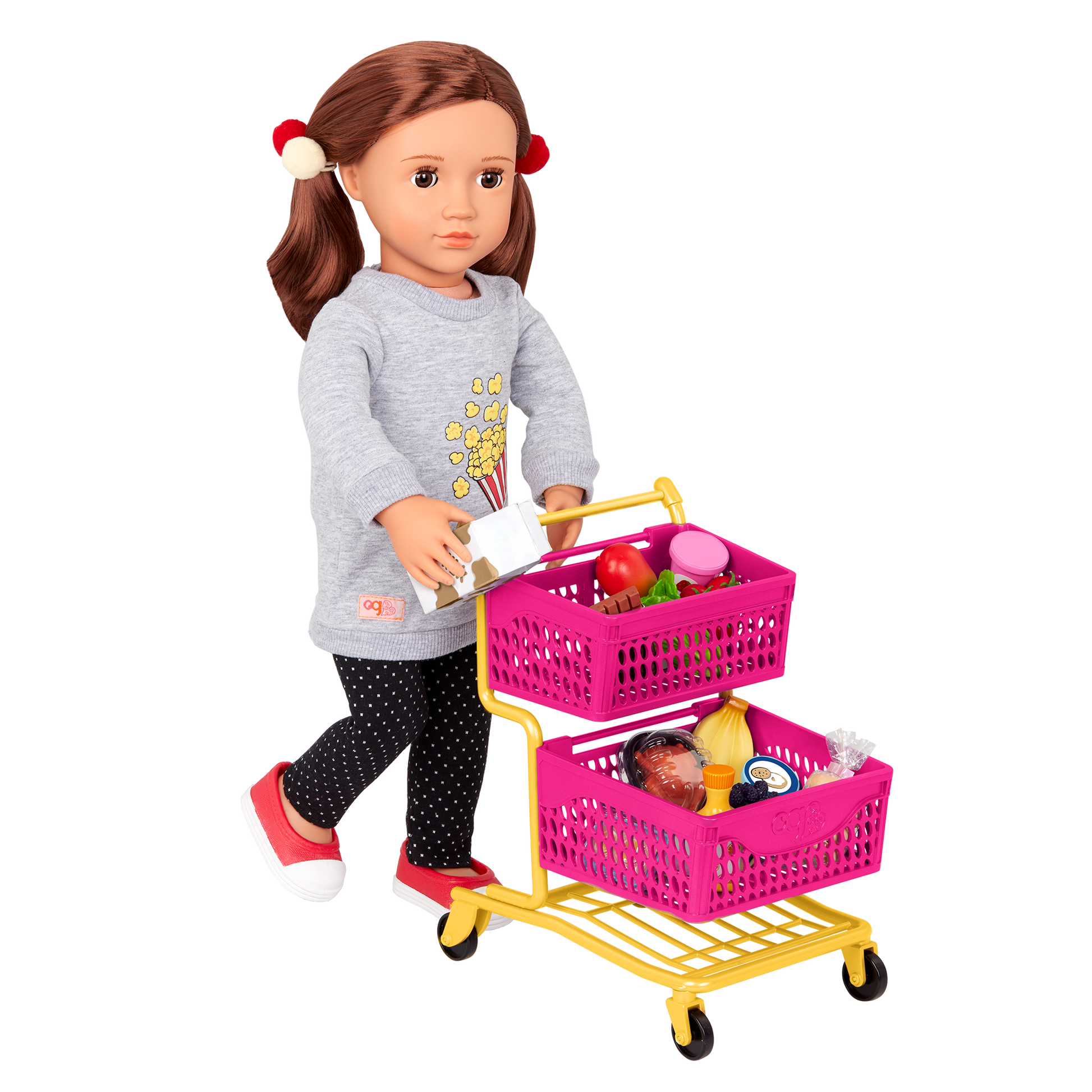 Our Generation Deluxe Accessory Set - Shoping Cart with Groceries The Toy Wagon
