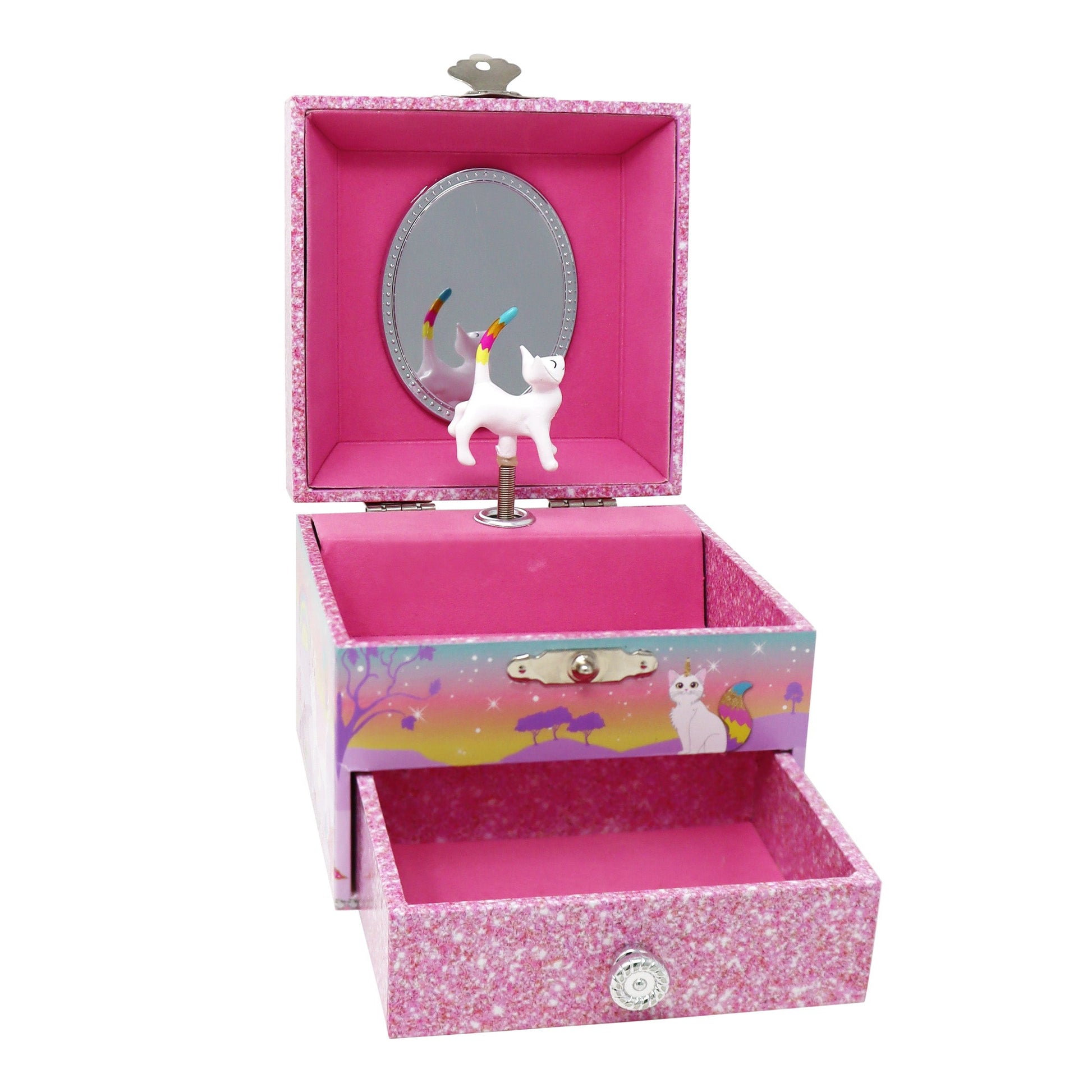 Pink Poppy Caticorn Dreams Small Musical Jewellery Box The Toy Wagon