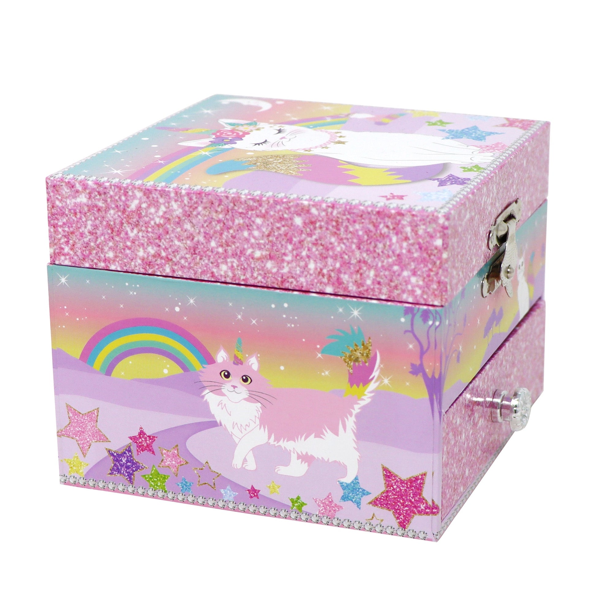 Pink Poppy Caticorn Dreams Small Musical Jewellery Box The Toy Wagon