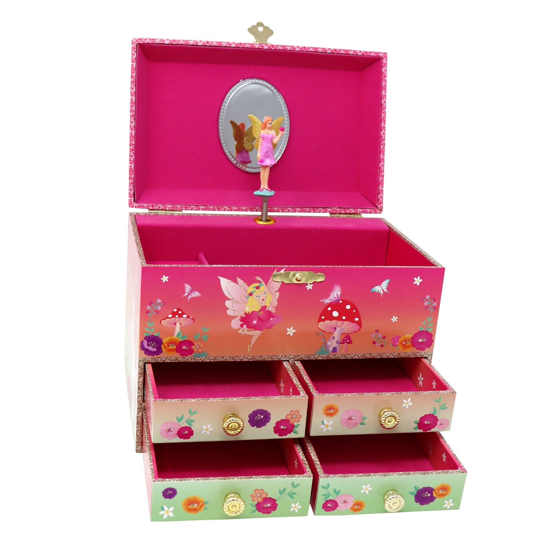 Pink Poppy Pixie Fantasy Medium Unicorn Fairy Musical Jewellery Box The Toy Wagon