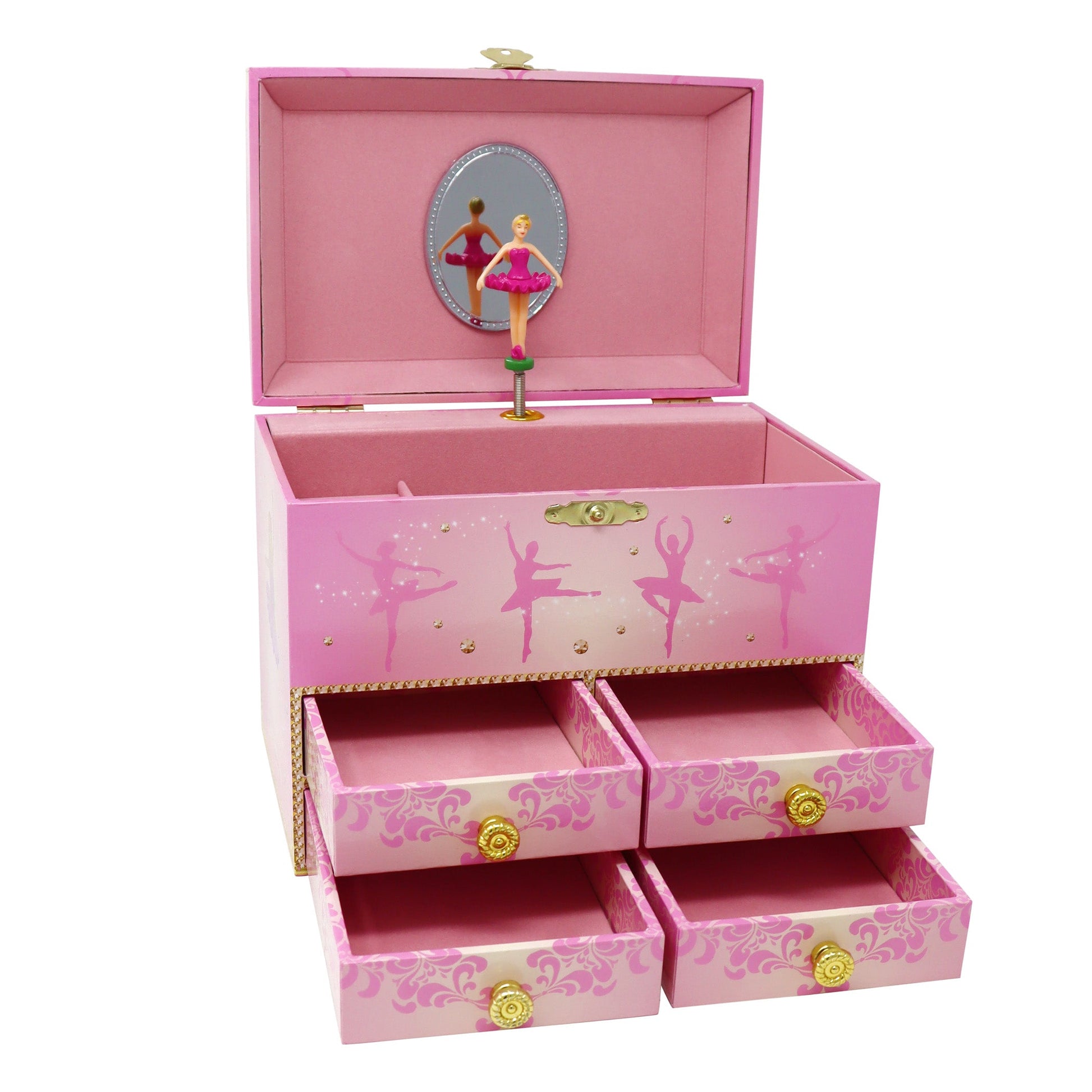 Pink Poppy Romantic Ballet Medium Musical Jewellery Box The Toy Wagon