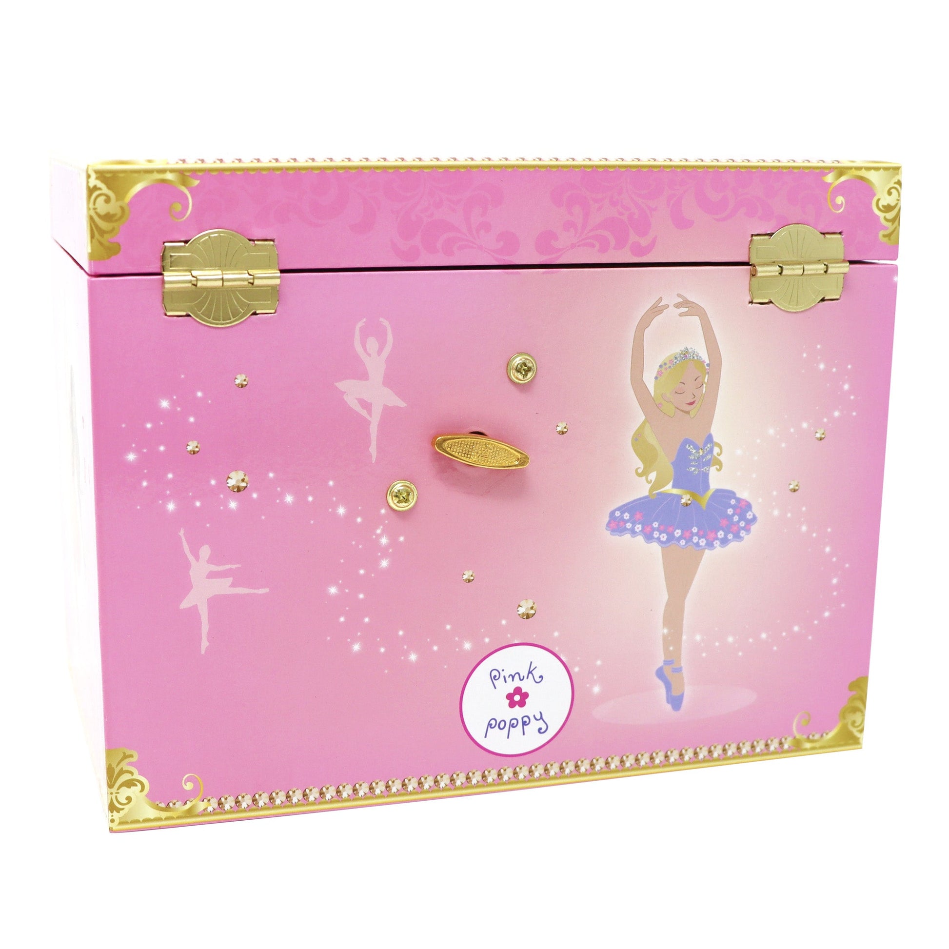 Pink Poppy Romantic Ballet Medium Musical Jewellery Box The Toy Wagon
