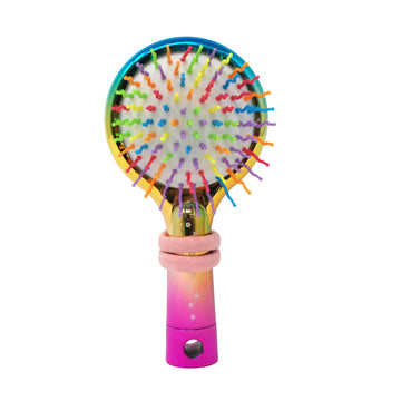 PP Rainbow Bristle Mirrored Hairbrush (Dis 12) The Toy Wagon