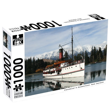 Premium Cut 1000pc Puzzle: Steamboat in Queenstown The Toy Wagon